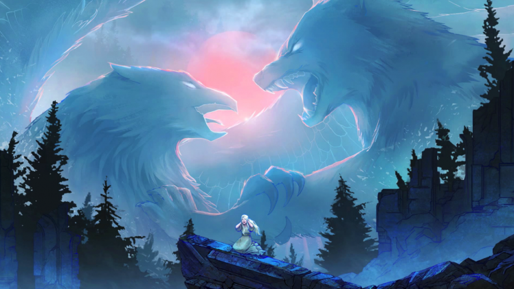 snow titans eagle wolf HD Wallpaper Desktop Background