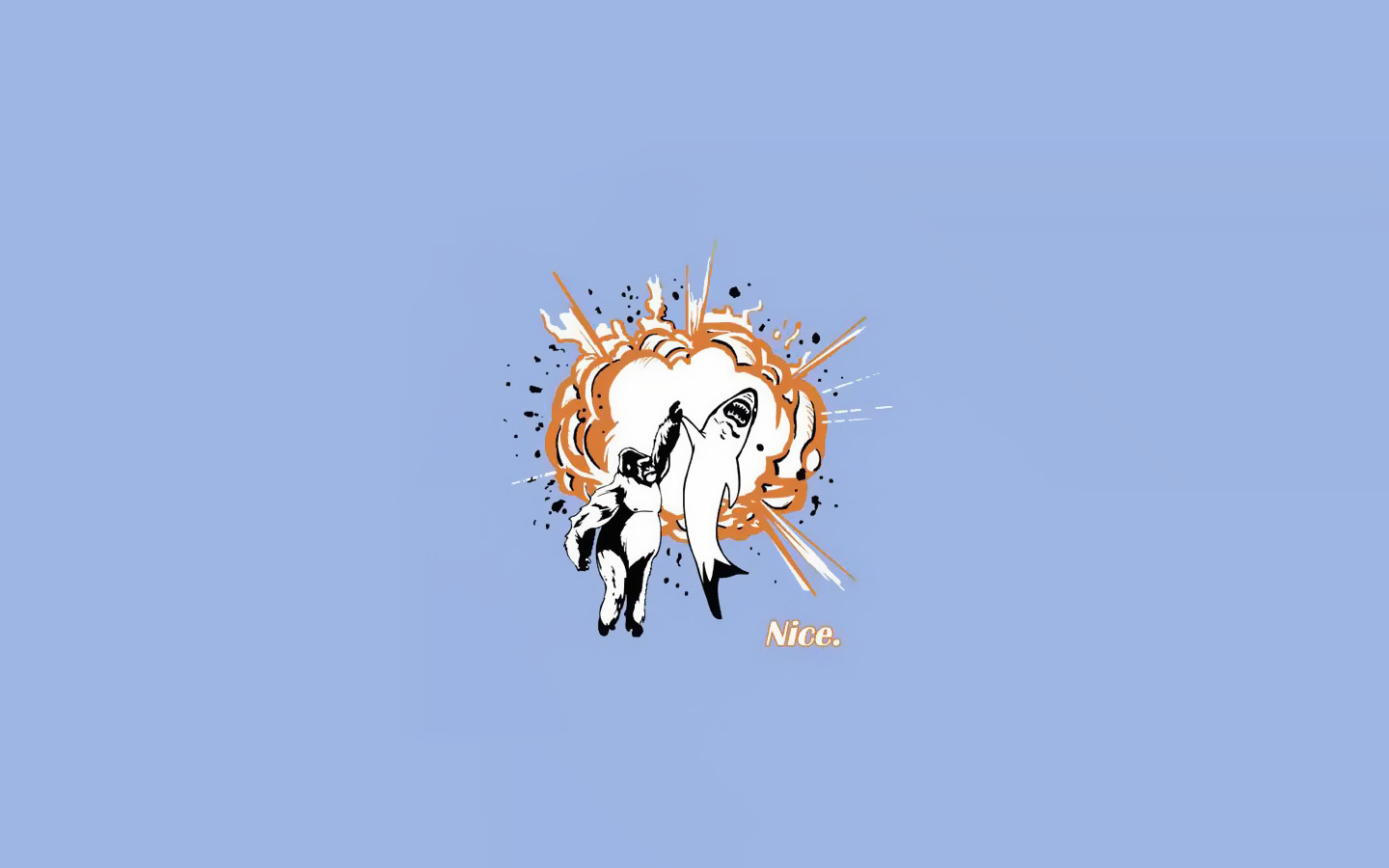 shark gorillas explosion Wallpaper