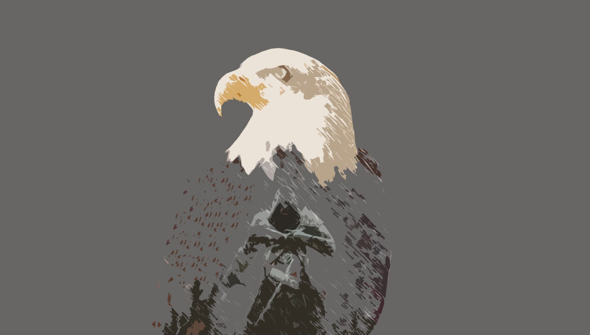 assassins creed assassin simple simple background eagle Wallpaper