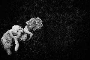 baby dog monochrome black white