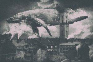 whale city smoke steampunk flying lviv