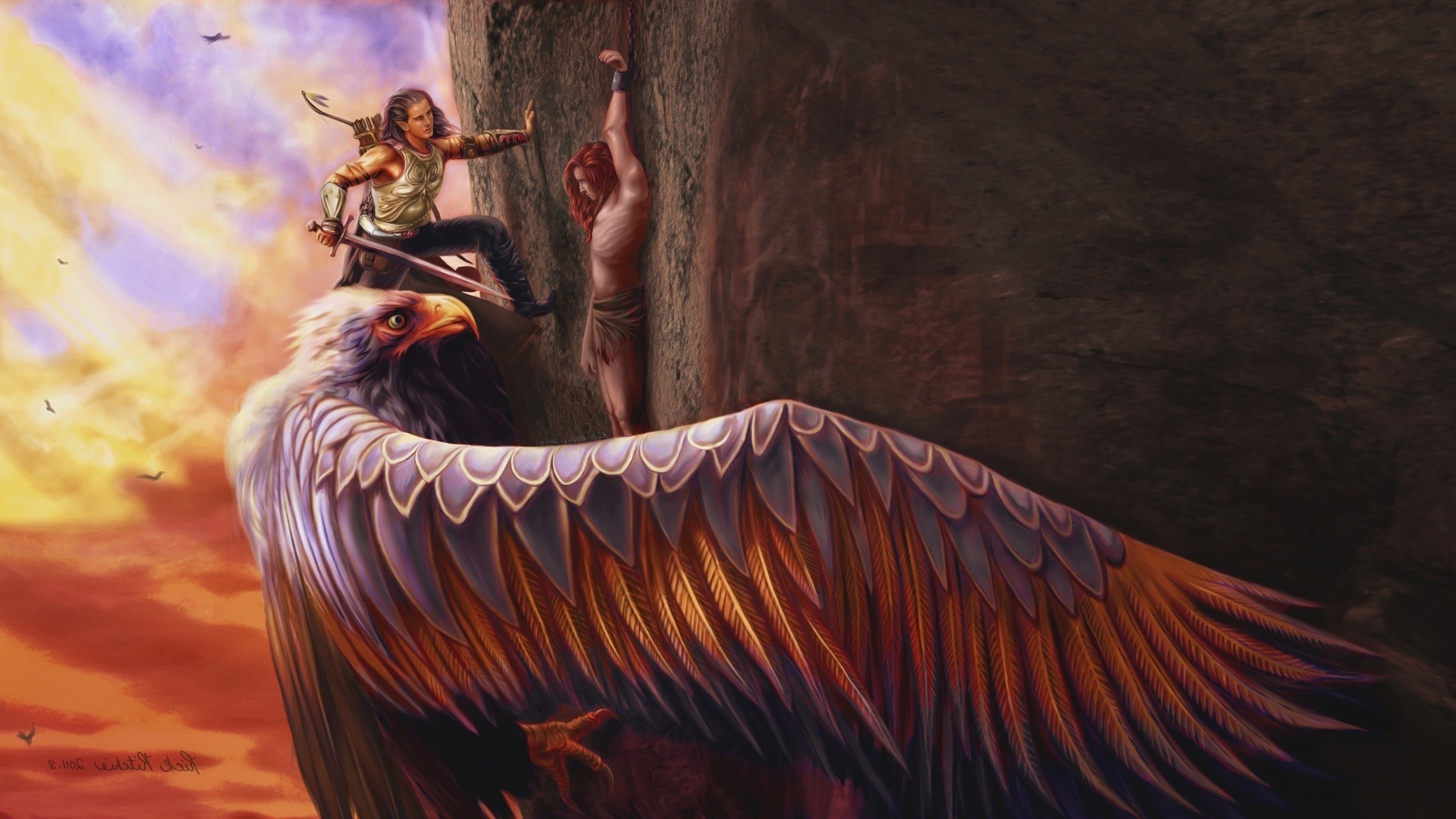 mythology eagle fantasy art Wallpaper