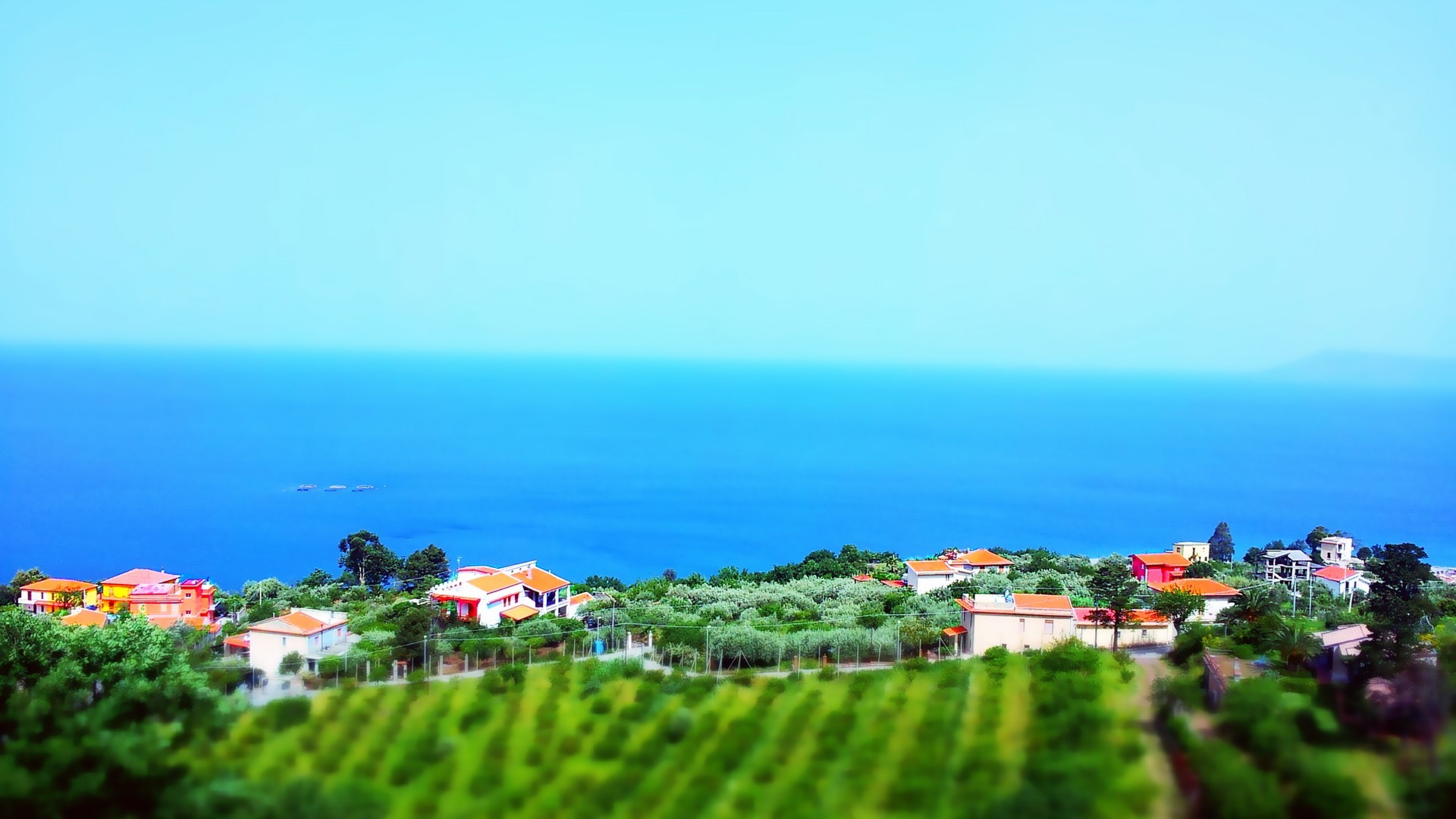 sea, Blurred, Depth of field Wallpaper