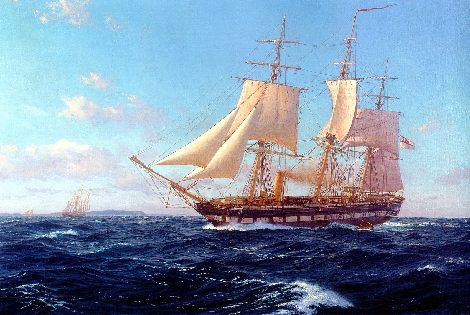 paddleship, Sea, Ship, Artwork Wallpaper