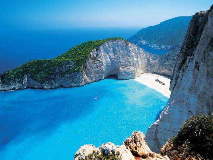 Greek, Island, Greece, Beach, Sea, Zakynthos, Shipwreck, Cliff, Boat, Landscape, Navagio beach, Nature, Photography, Mountains HD Wallpaper Desktop Background
