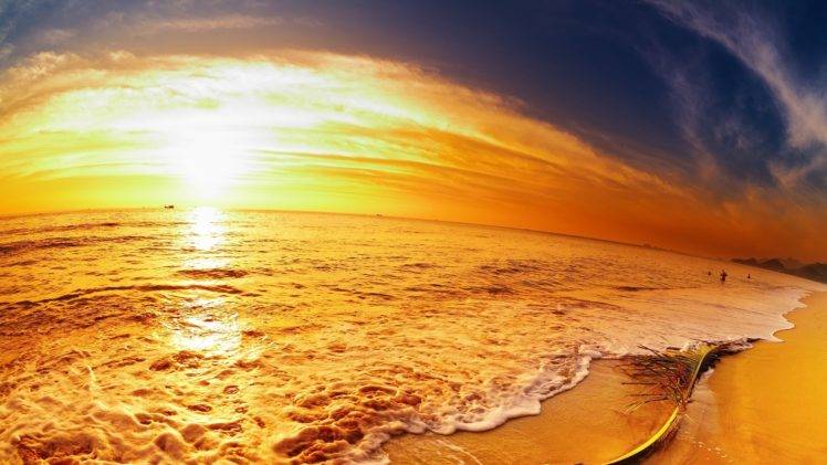 sea, Sunset, Sky HD Wallpaper Desktop Background