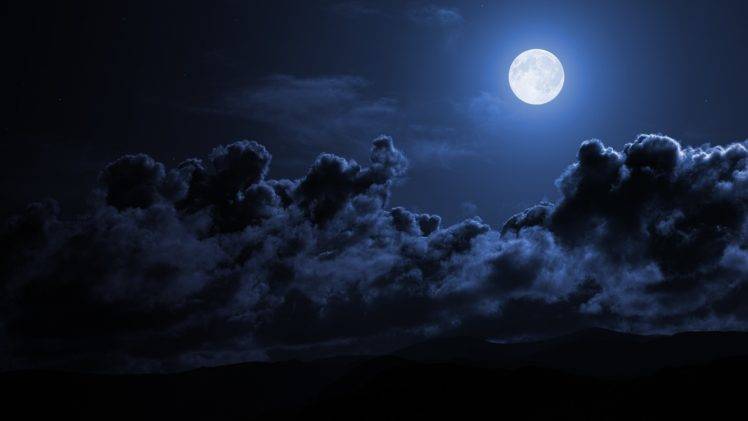 night, Moon, Sky HD Wallpaper Desktop Background
