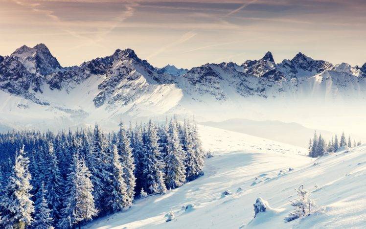 nature, Winter, Mountains, Landscape, Snow HD Wallpaper Desktop Background