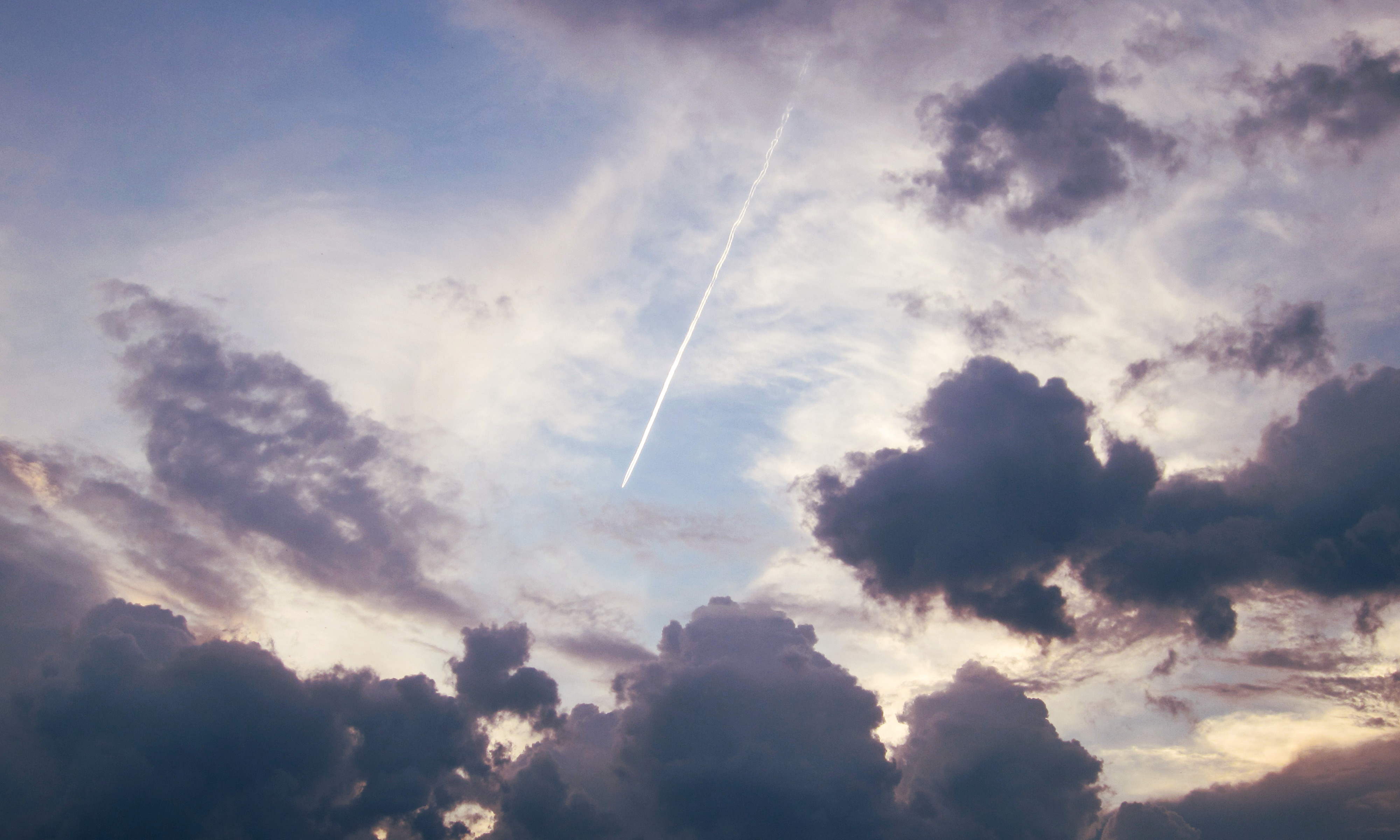 sky, Airplane, Clouds Wallpaper