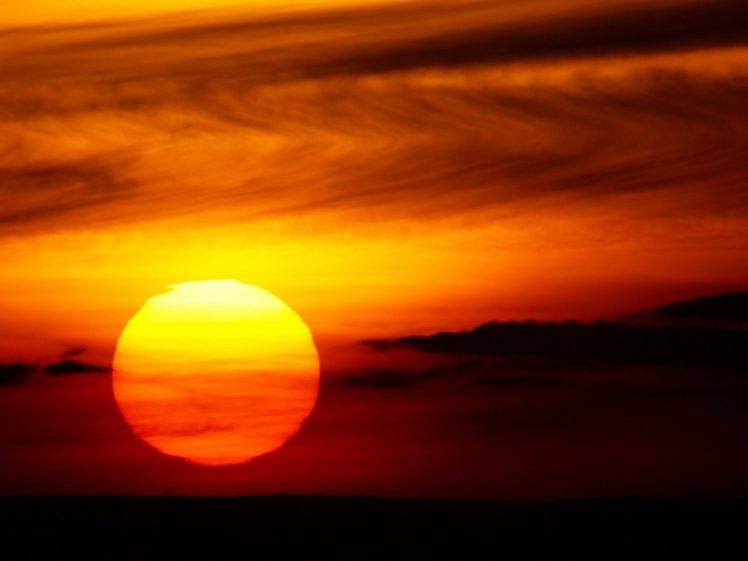 sunset, Sun, Red sun, Sunlight, Red, Red sky, Desert Wallpapers HD /  Desktop and Mobile Backgrounds