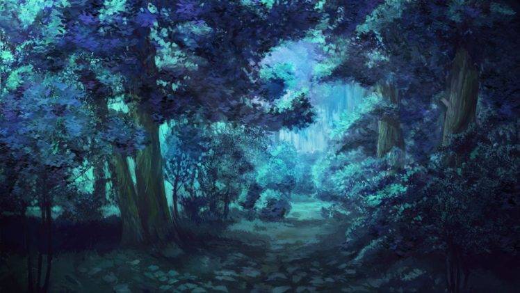 Everlasting Summer, Forest, Night, Trees HD Wallpaper Desktop Background