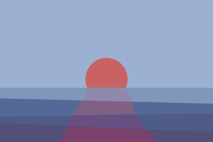 sunset, Reflection, Simple background