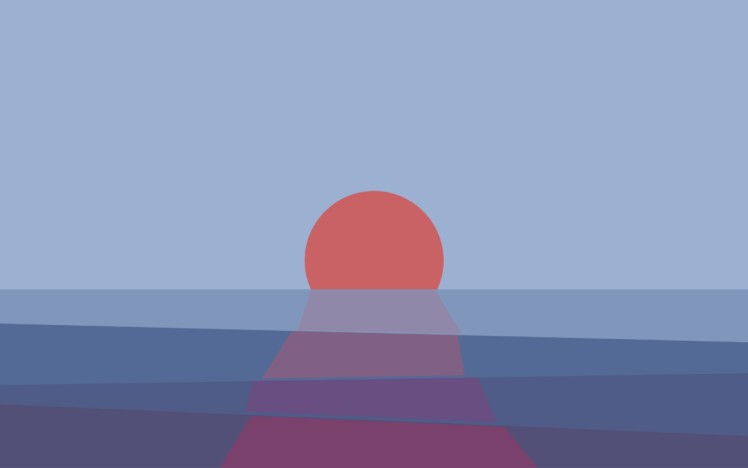 sunset, Reflection, Simple background HD Wallpaper Desktop Background
