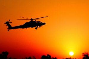 Flight of the Conchords, Air, Aircraft, AH 64 Apache, Sunset