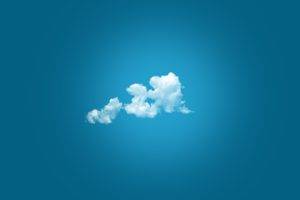 anime, Sky, Peace, Clouds, Blue, Nature, Abstract, Minimalism, Simple background, Blue background