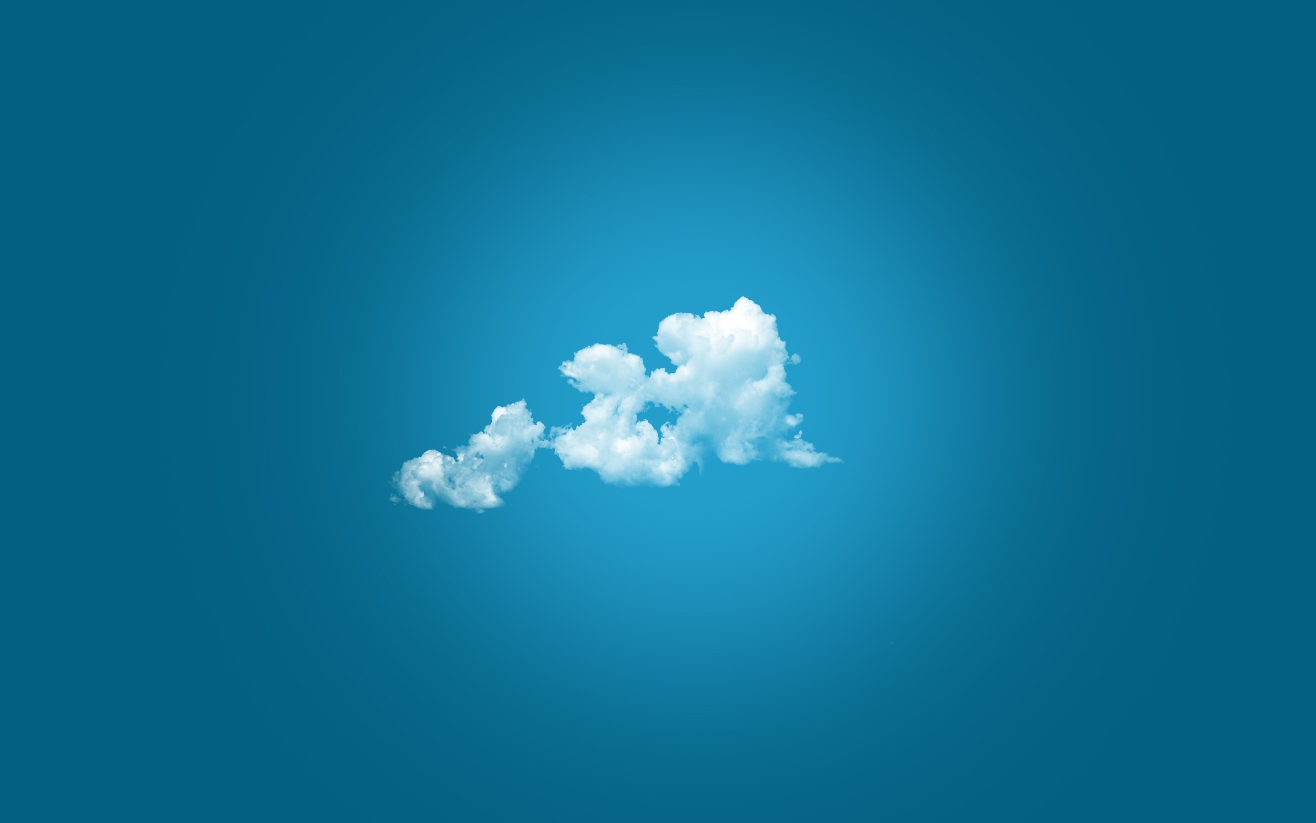 anime, Sky, Peace, Clouds, Blue, Nature, Abstract, Minimalism, Simple background, Blue background Wallpaper