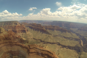 aerial view, Canyon, USA, Arizona, Helicopter view, Clouds, Horizon