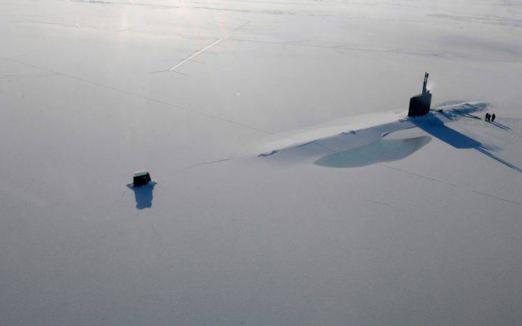 winter, Snow, Submarine, Shadow, Men, Sunlight HD Wallpaper Desktop Background
