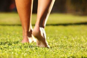 barefoot, Legs, Grass, Feet