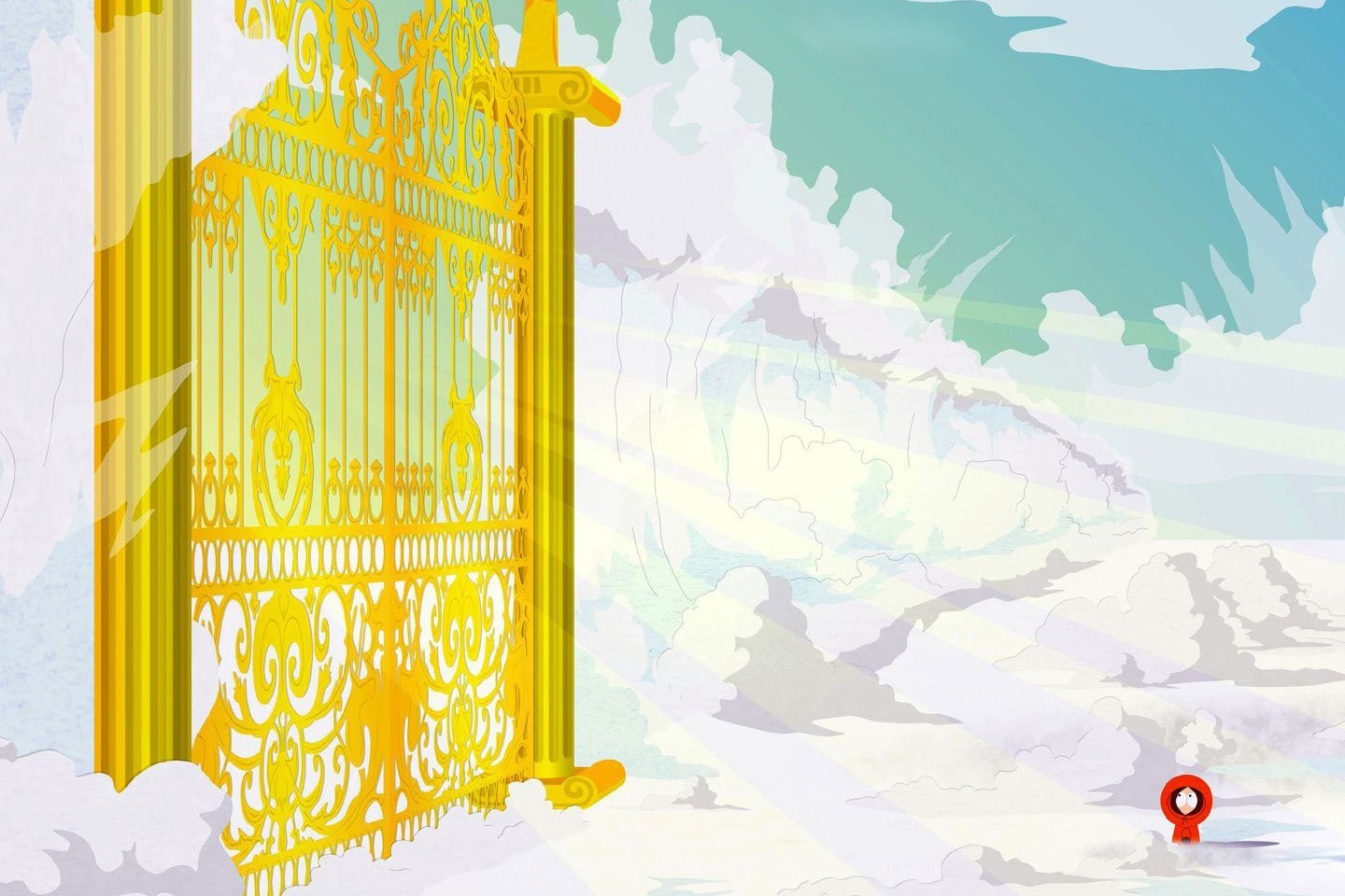 South Park, Kenny McCormick, Clouds, Gates Wallpaper