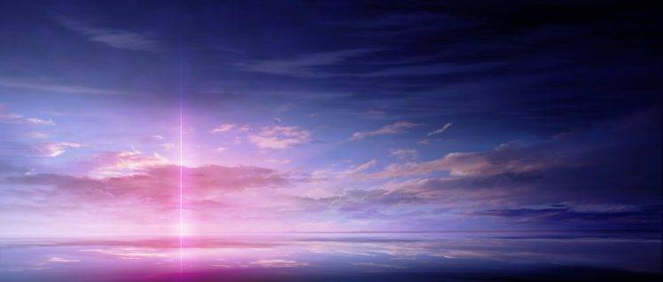 clouds, Horizon, Artwork, Sea, Sunset HD Wallpaper Desktop Background