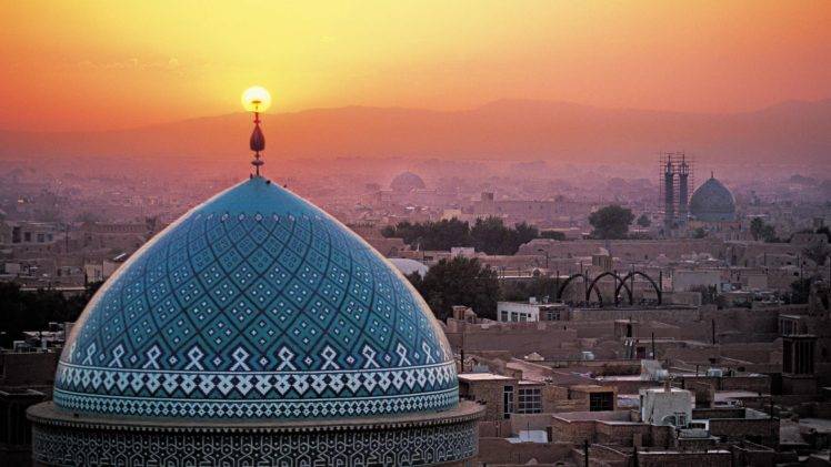 Islam, Iran, Sunset, Islamic architecture, Mosque HD Wallpaper Desktop Background