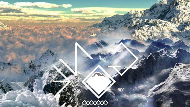 winter, Sun, Clouds, Polyscape, Mountain HD Wallpaper Desktop Background