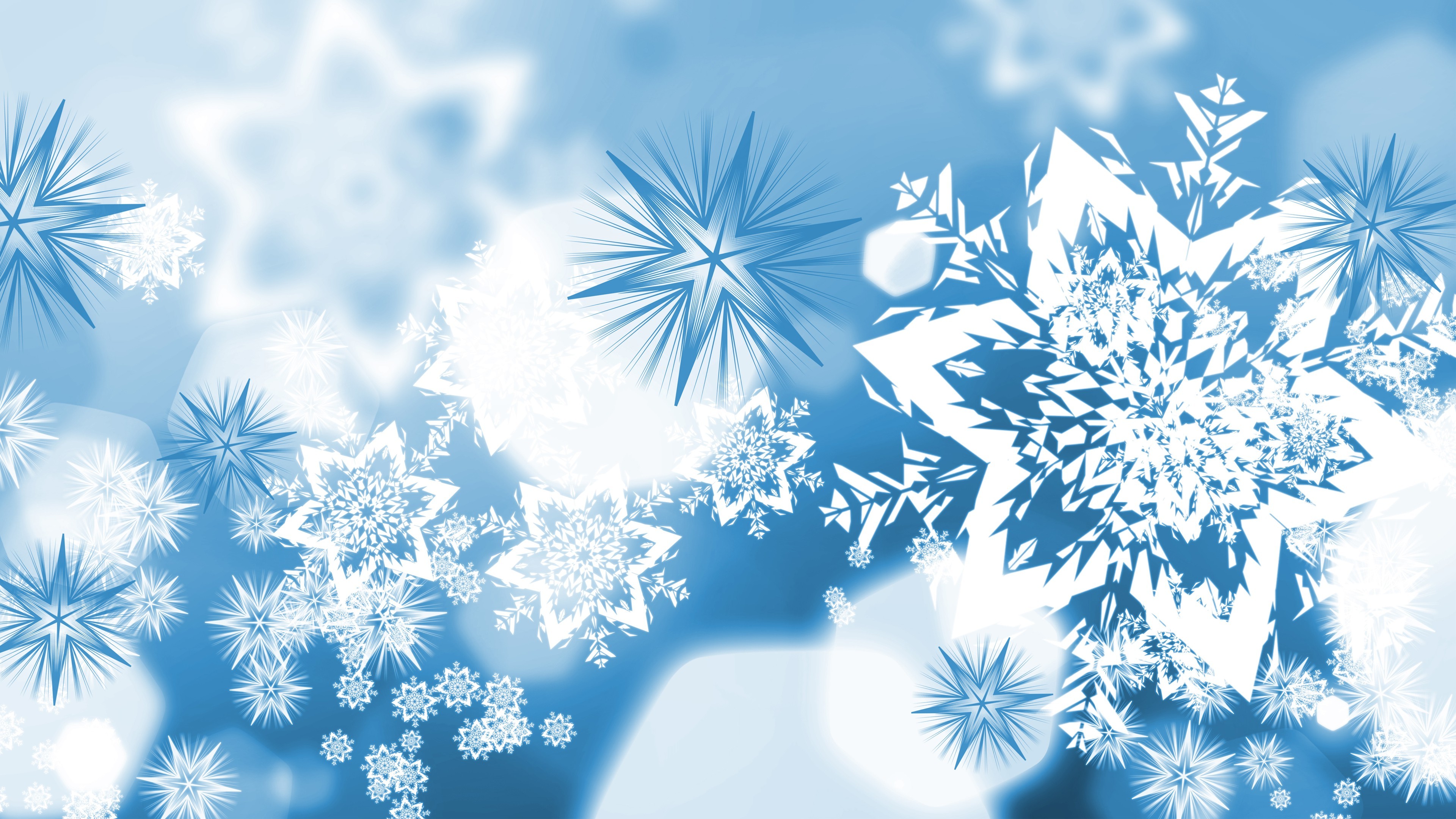 vectors, Blue, Winter, Snowflakes Wallpaper