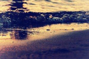 beach, Waves, Summer, Sunset, Water