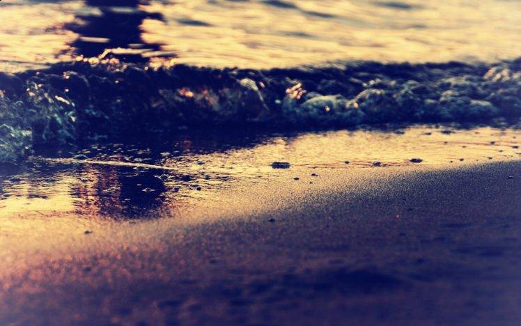 beach, Waves, Summer, Sunset, Water HD Wallpaper Desktop Background