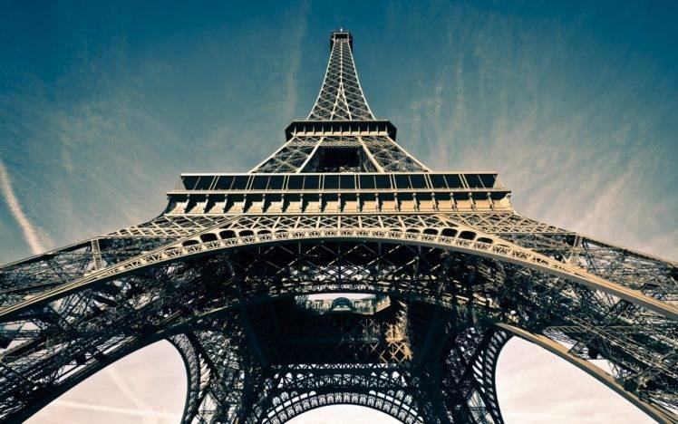clouds, Paris, Eiffel Tower HD Wallpaper Desktop Background
