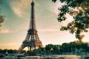 Eiffel Tower, Clouds, Paris