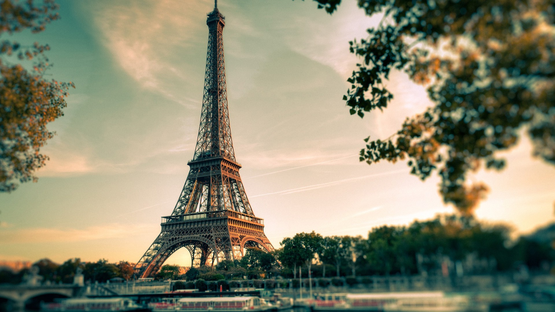 Eiffel Tower, Clouds, Paris Wallpaper