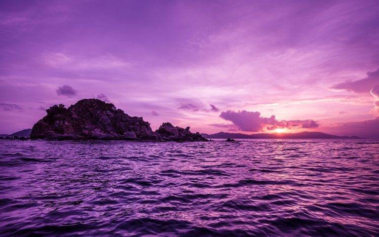 sunset, Pelican Island, Sea HD Wallpaper Desktop Background
