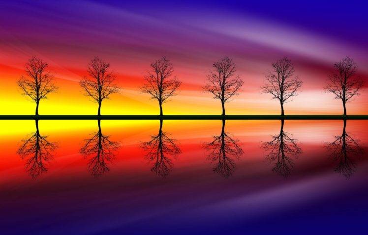 trees, Colorful, Landscape HD Wallpaper Desktop Background