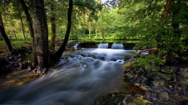 long exposure, River, Landscape, Nature HD Wallpaper Desktop Background