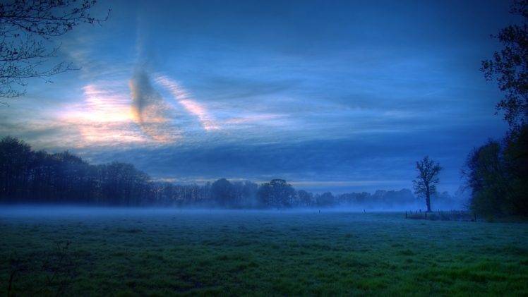 sky, Mist, Landscape, Clouds, Nature HD Wallpaper Desktop Background