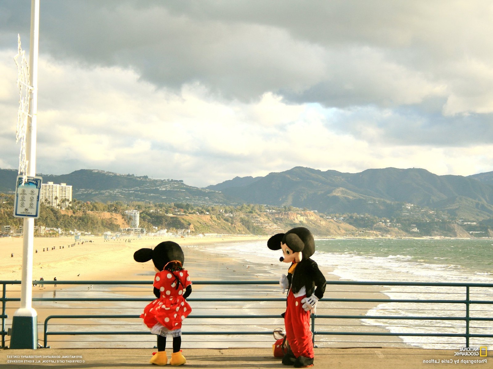 National Geographic, Mickey Mouse, Minnie Mouse, Beach Wallpaper