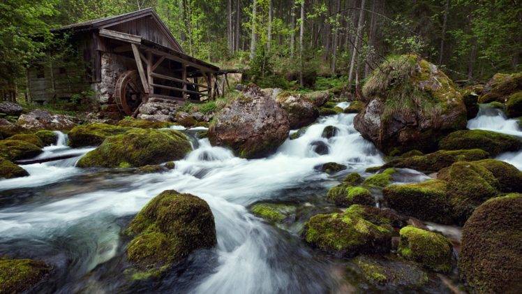 cabin, Long exposure, Water, Forest HD Wallpaper Desktop Background