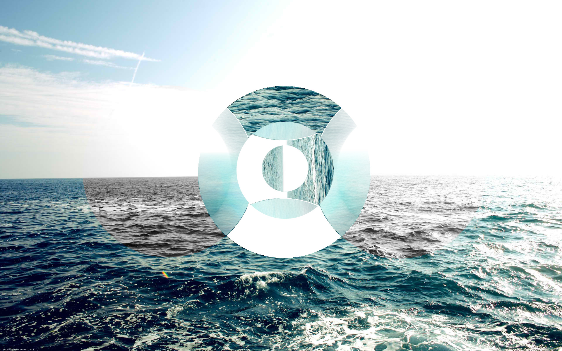 polyscape, Sea, Water, Waves, Circle Wallpaper