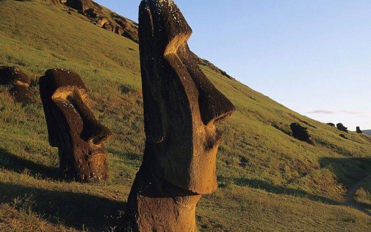 Moai, Easter Island, Statue HD Wallpaper Desktop Background