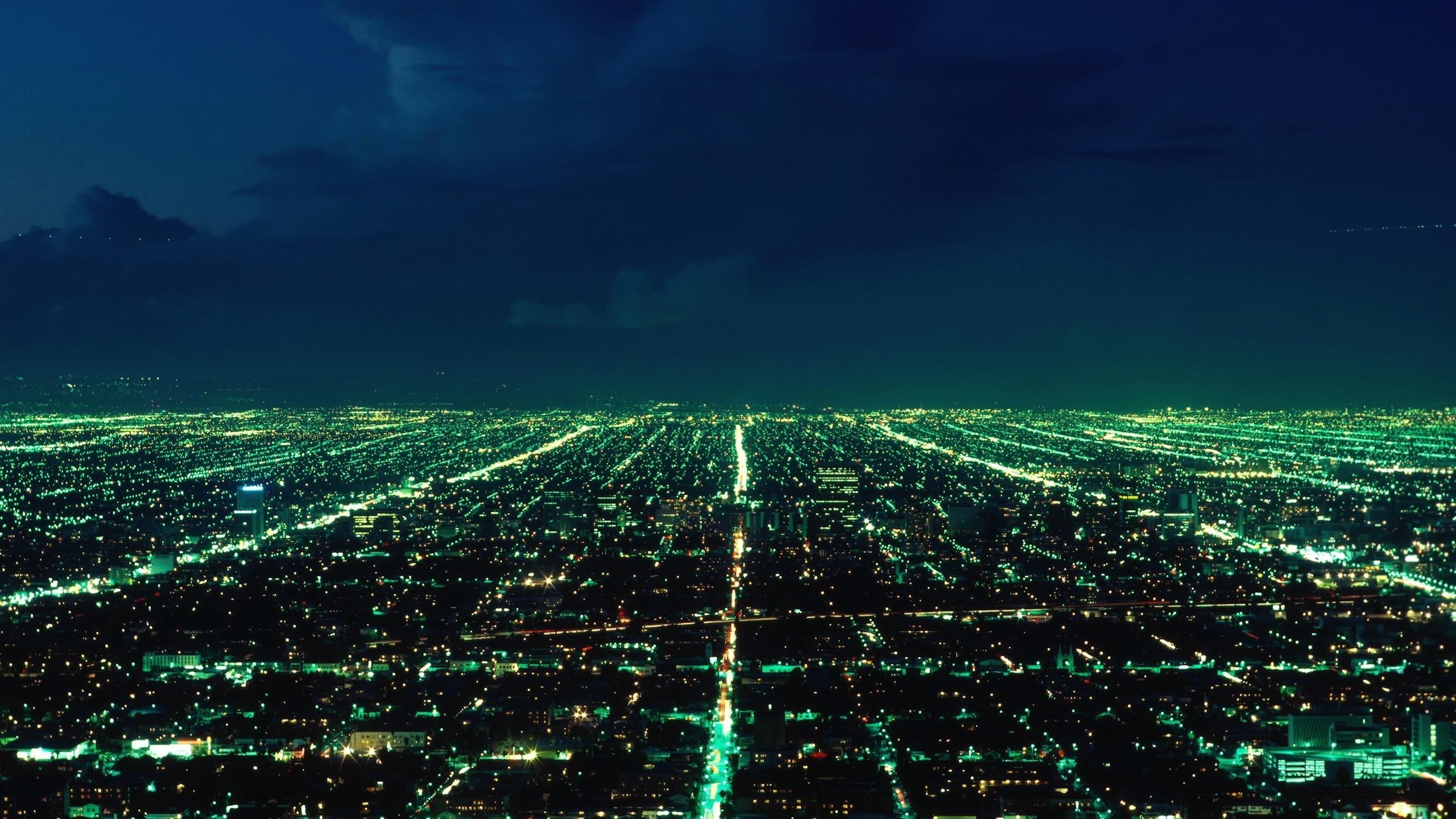 cityscape, Lights, Night, Sky Wallpaper