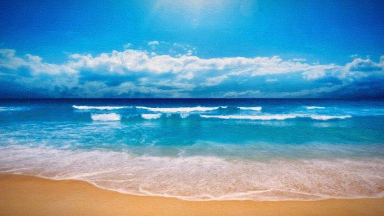 beach, Sea, Horizon, Sky, Clouds HD Wallpaper Desktop Background