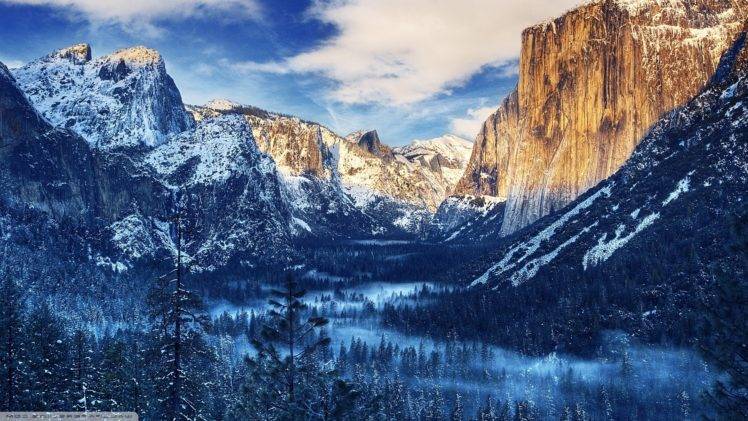 Yosemite National Park, Snow, Mountains, Nature HD Wallpaper Desktop Background