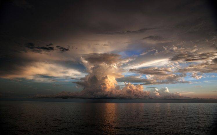 storm, Clouds, Sea HD Wallpaper Desktop Background