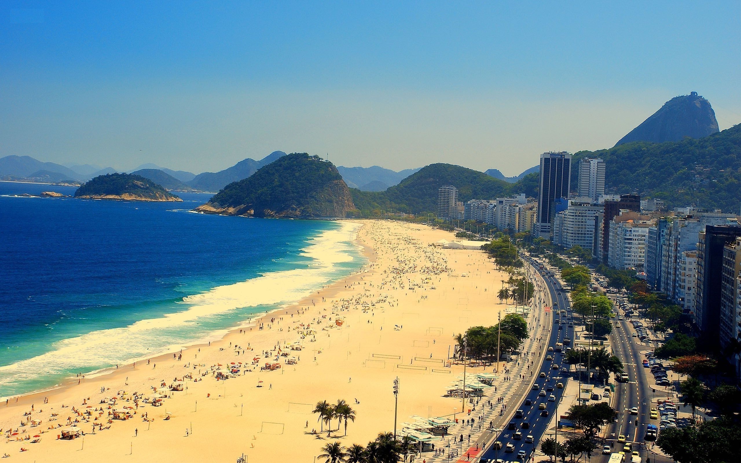 beach, City, Cityscape, Building, Brazil, Rio de Janeiro, Copacabana Wallpaper
