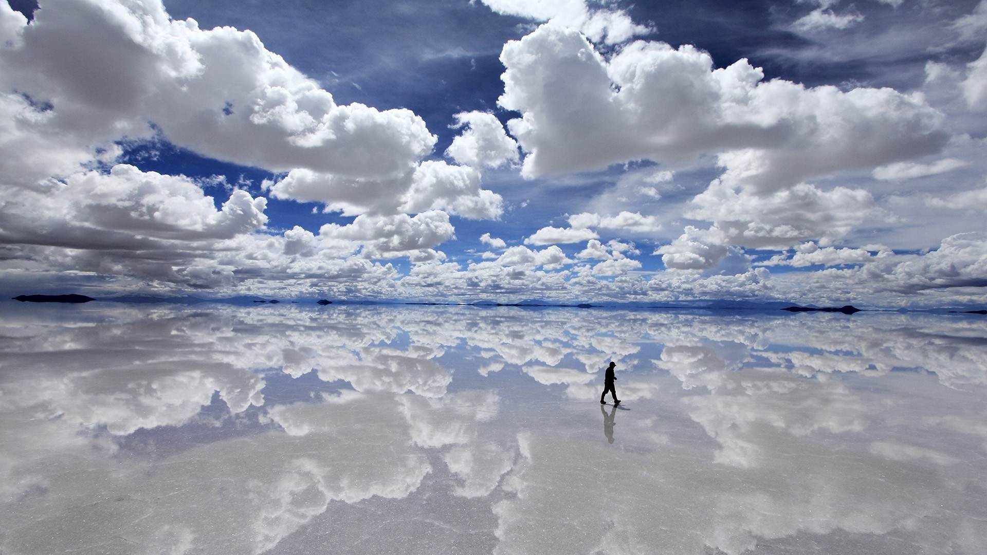 reflection, Sky, Clouds Wallpaper