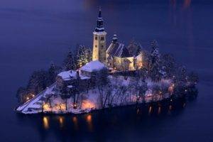 island, Church, Slovenia
