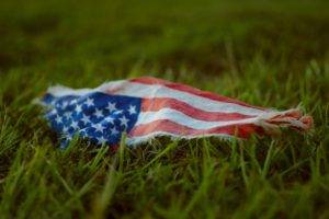 flag, Grass, American flag