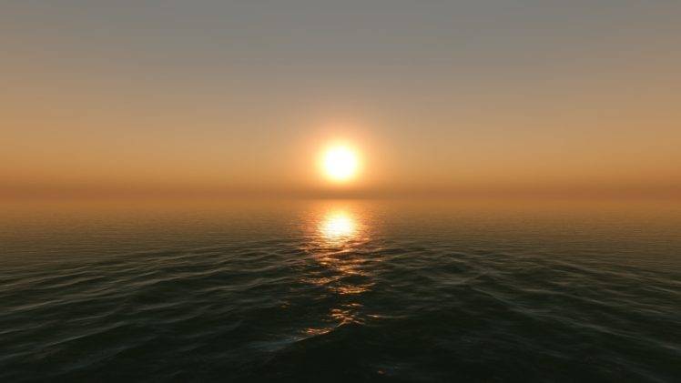 Sun, Sunset, Sunrise, Horizon HD Wallpaper Desktop Background
